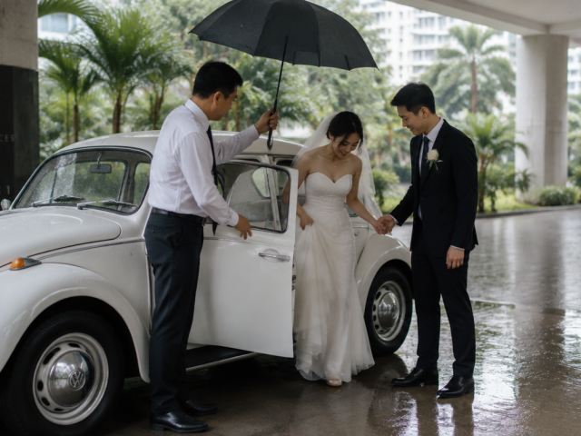Planning Your Wedding Car Around Singapore’s Rainy Season